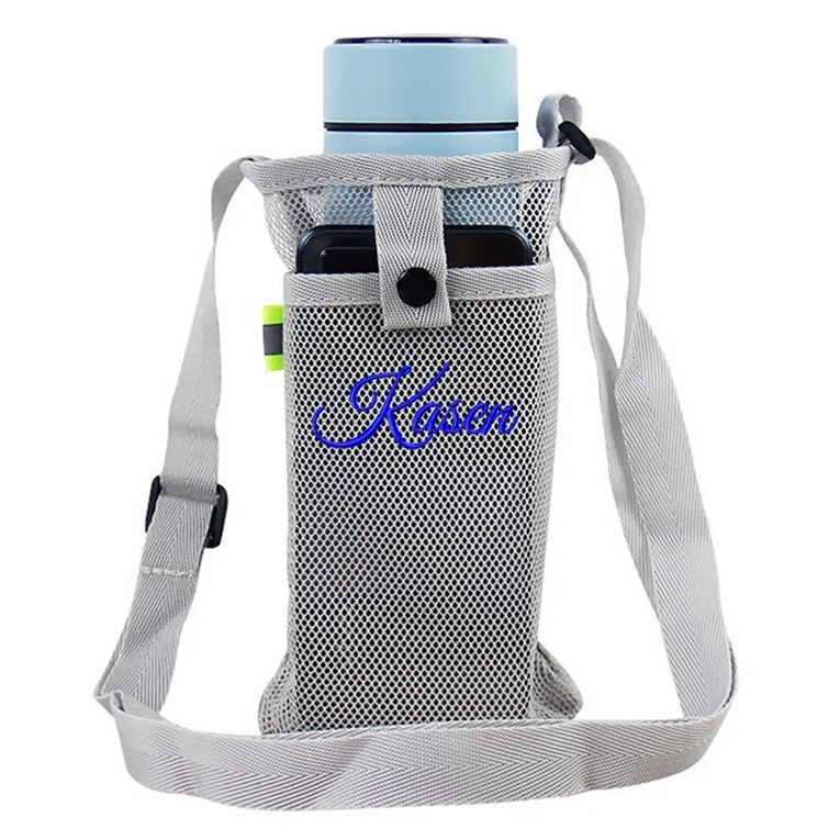 Personalized Embroidery Mesh Water Bottle Pouch Bag | CWBeach141