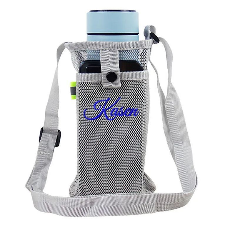 Personalized Embroidery Mesh Water Bottle Pouch Bag | CWBeach141