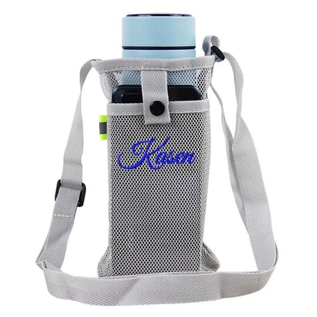 Personalized Embroidery Mesh Water Bottle Pouch Bag | CWBeach141