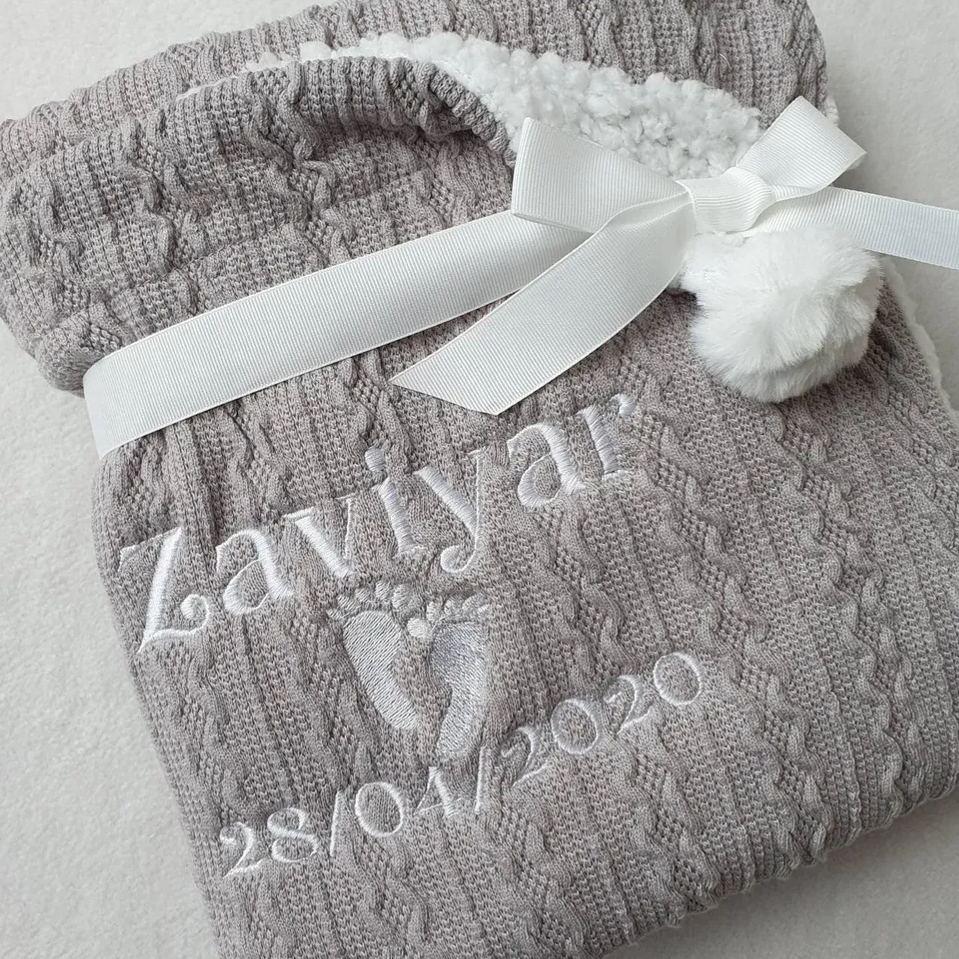 Personalized Embroidered Soft Fleece Baby Blanket | CWBaby75