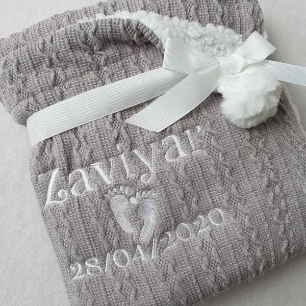 Personalized Embroidered Soft Fleece Baby Blanket | CWBaby75