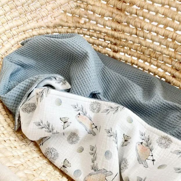 Personalized Embroidered Organic Waffle Blanket for Comfort & Unique| CWBaby81