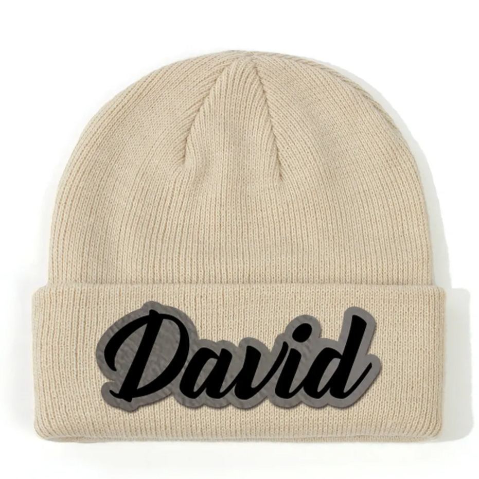 Personalized Leather Patch Beanie for Comfort & Unique | HSKid33