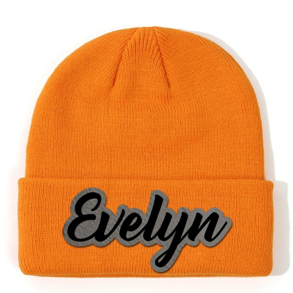 Personalized Leather Patch Beanie for Comfort & Unique | HSKid33