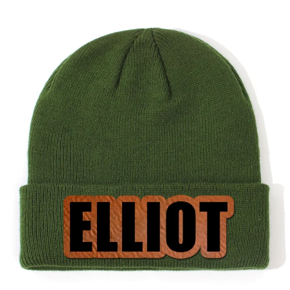 Personalized Leather Patch Beanie for Comfort & Unique | HSKid33