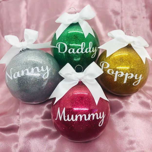 Personalised Christmas Bauble Ornaments (3 pcs/ Set) | MCGift20