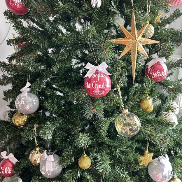 Personalised Christmas Bauble Ornaments (3 pcs/ Set) | MCGift20