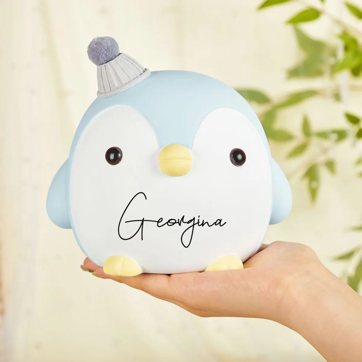 Personalized Kids Penguin Piggy Bank | CWToy68