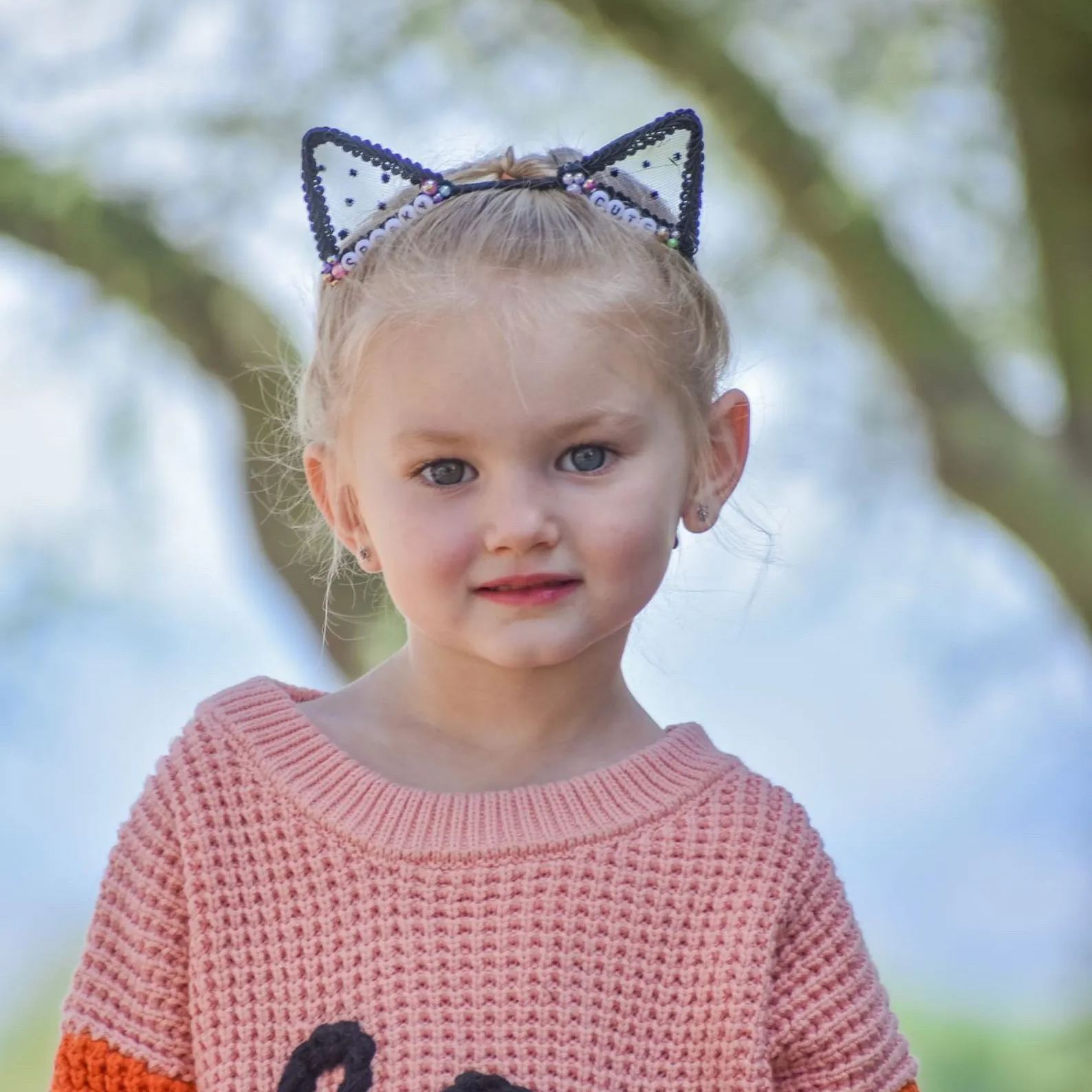 Personalized Halloween Black Cat Ear Headband | CWHalloween17