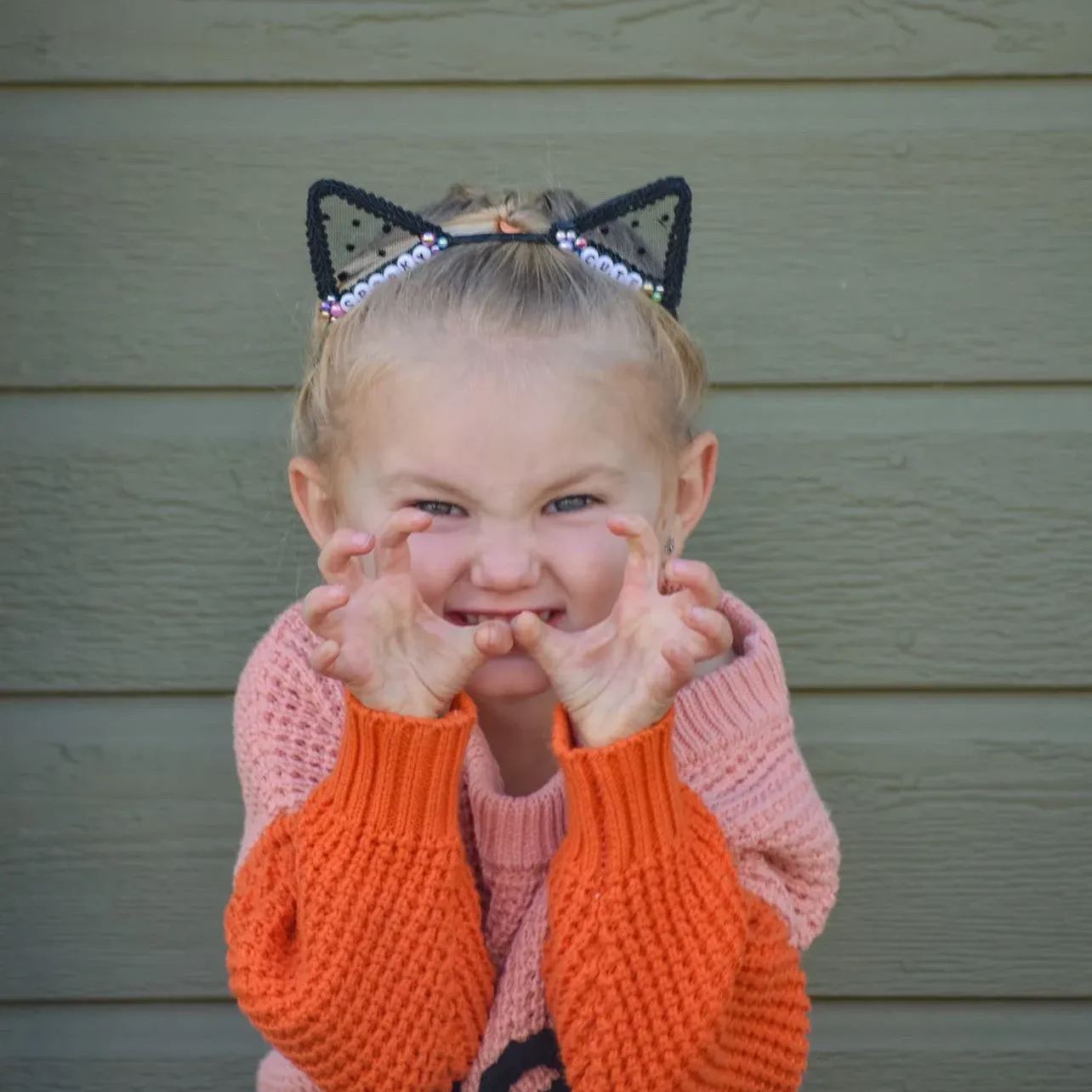 Personalized Halloween Black Cat Ear Headband | CWHalloween17