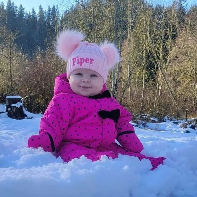 Personalized Embroidery Kid Pom Pom Hat and Scarf for Comfort & Unique | HSKid01