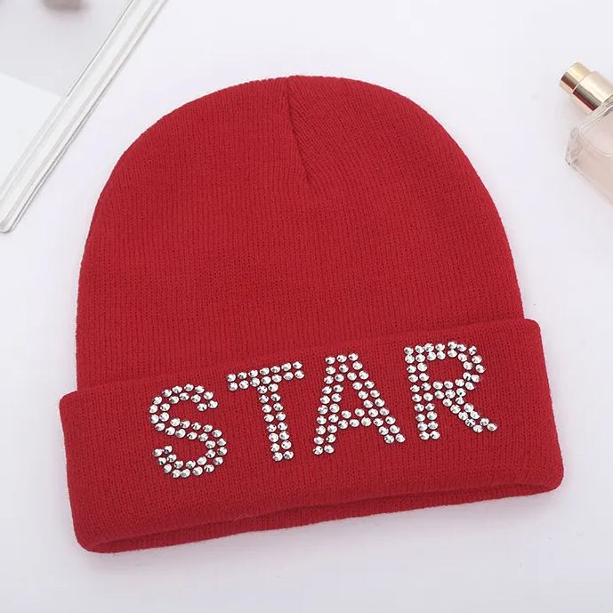Personalized Kid Sparkly Rhinestone Beanie for Comfort & Unique | HSKid43