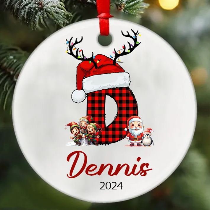 Personalized Christmas Monogram Ornaments Decoration | MCGift5709