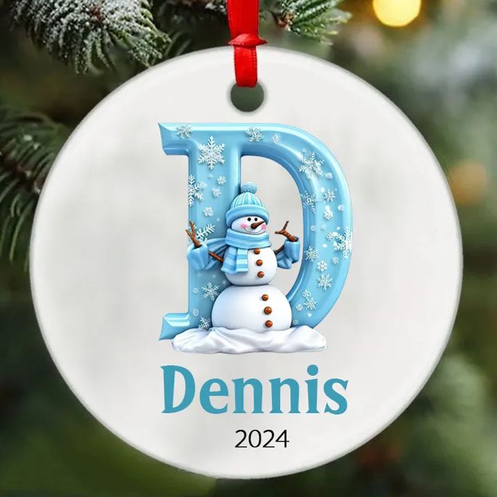 Personalized Christmas Monogram Ornaments Decoration | MCGift5708