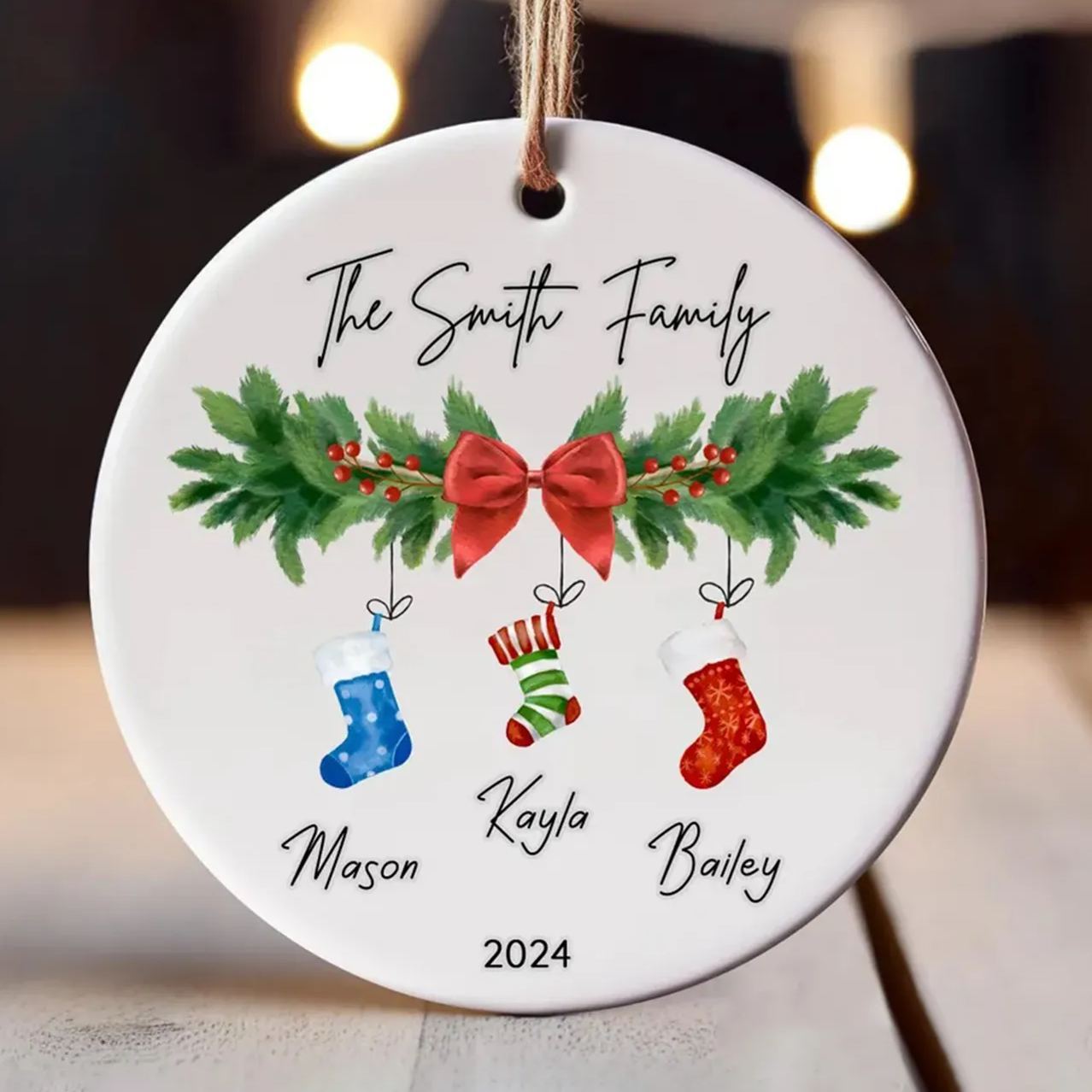 Personalized Family Christmas Ornaments Decoration | MCGift5703