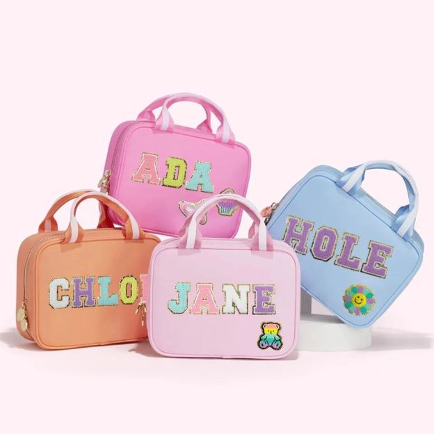 Personalized Chenille Letters Patch Kids Lunch Bag