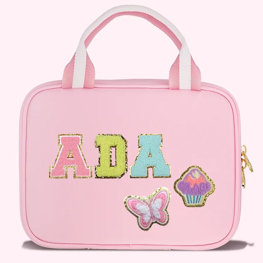 Personalized Chenille Letters Patch Kids Lunch Bag