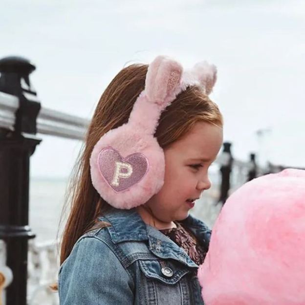 Personalized Kids Pearl Patch Warm Cat Ears Earmuffs | CWToy92