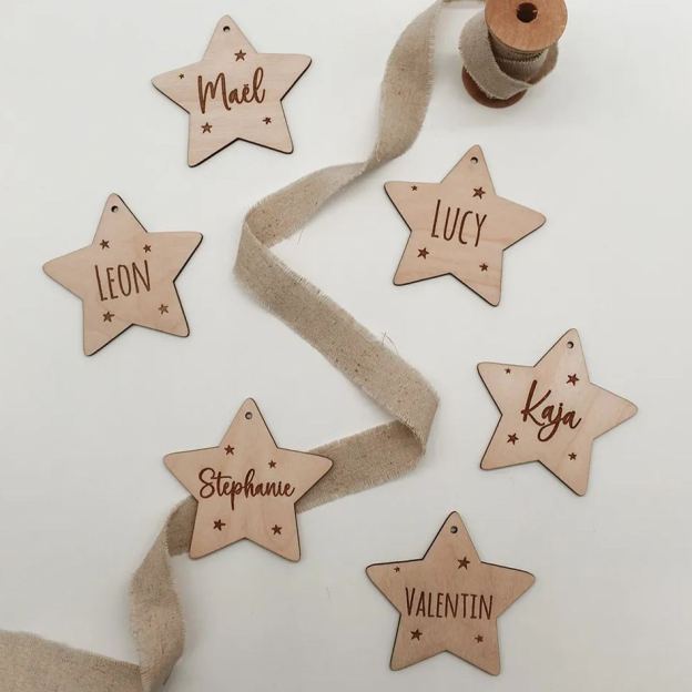 Personalized Christmas Reindeer Wood Ornament | MCGift82