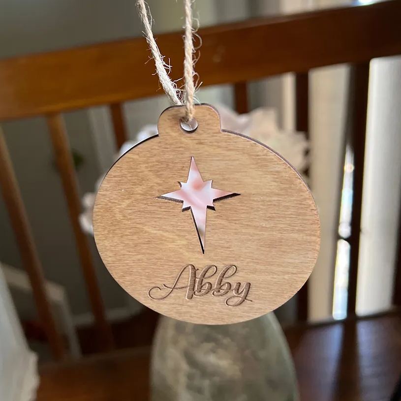 Personalized Christmas Tree Decorations Wood Ornament | MCGift92