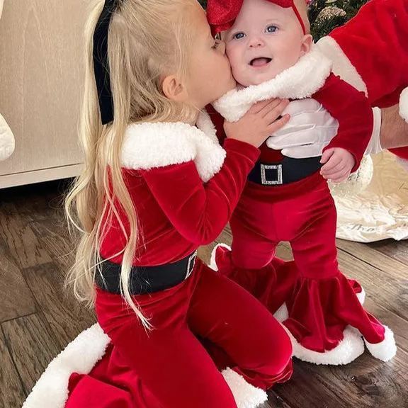 Personalized Kid Christmas Santa Claus Outfit | MCGift94