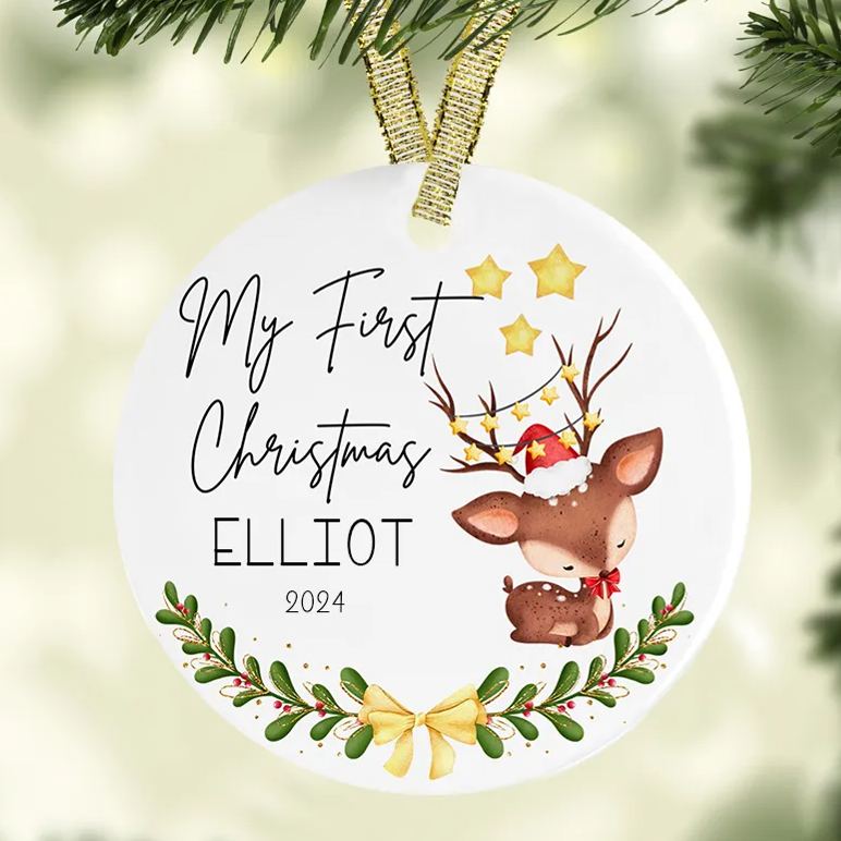 Personalized Cute Elk Christmas Ornaments Decoration | MCGift5721