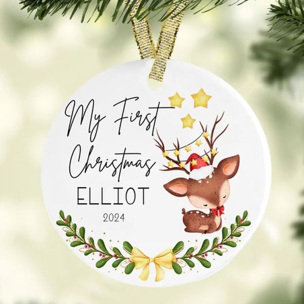 Personalized Cute Elk Christmas Ornaments Decoration | MCGift5721