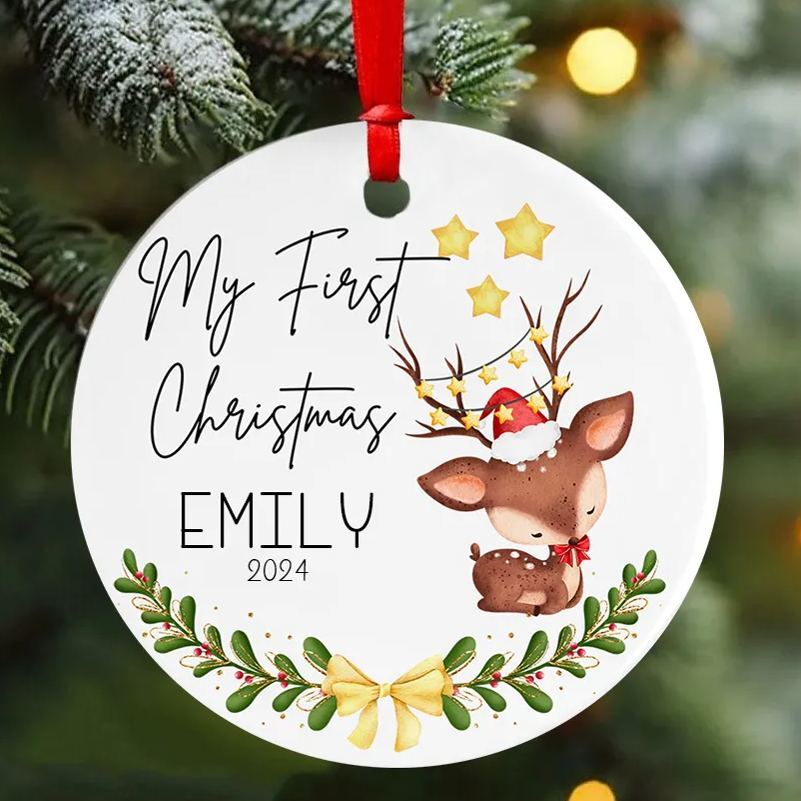 Personalized Cute Elk Christmas Ornaments Decoration | MCGift5721