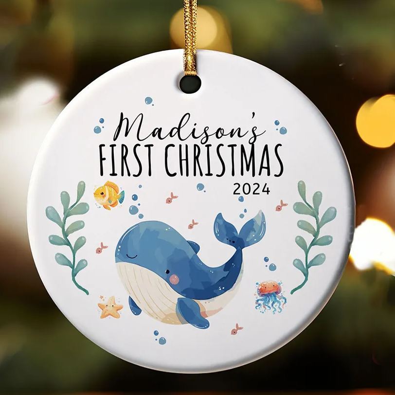 Personalized Cute Marine Animal Christmas Ornaments Decoration | MCGift5723