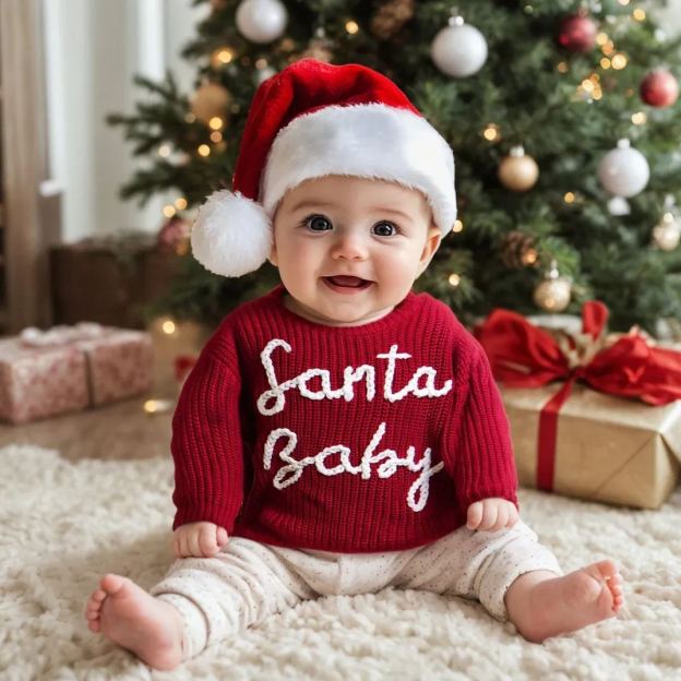 Personalized Hand embroidered Name Baby Sweater | CWBaby110