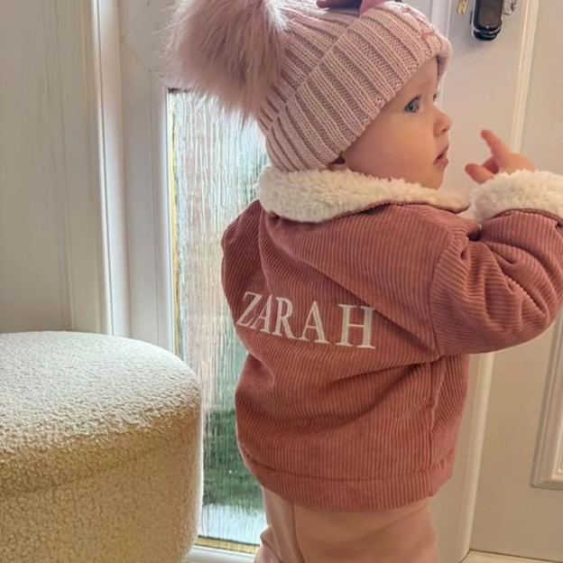 Personalized Embroidery Baby Corduroy Sherpa Jacket | CWBaby119