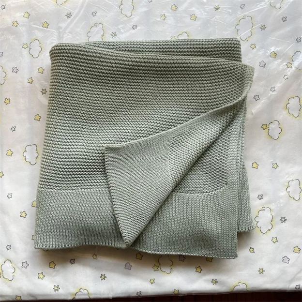 Personalized Embroidered Knit Blanket for Comfort & Unique | CWBaby30