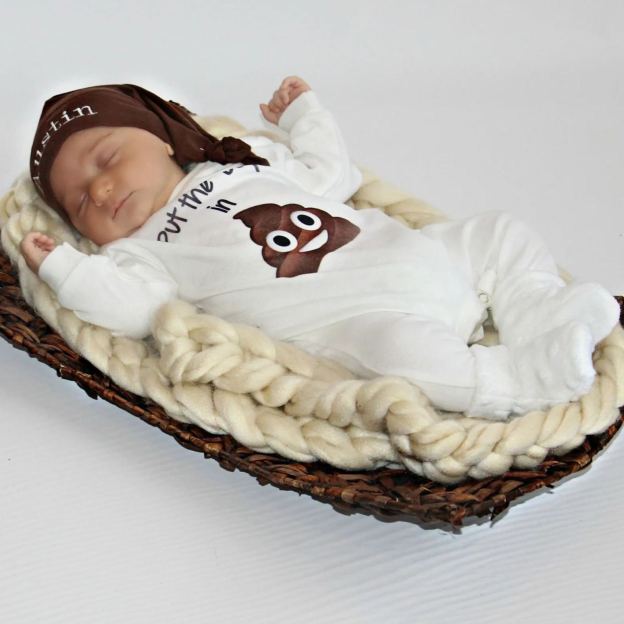 Personalized Baby Funny Take Home Romper and Hat Set | CWBaby136