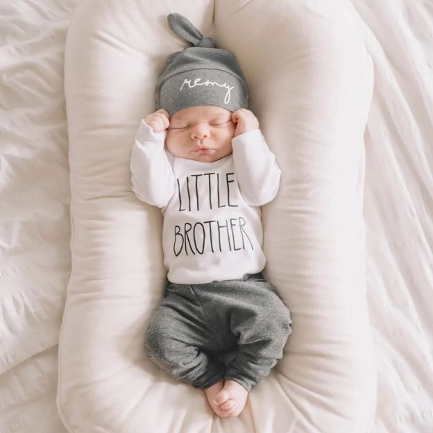 Personalized Little Brother Coming Home Outfit Set | CWBaby173
