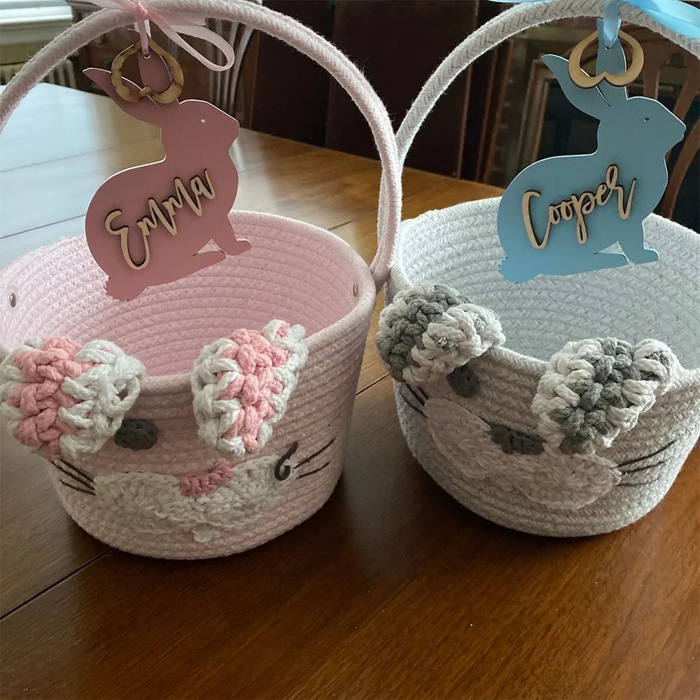 Personalized Bunny Easter Basket Tags | CWEaster34