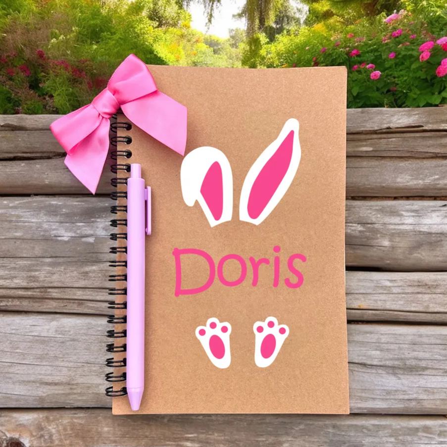 Personalized Easter Bunny Notebook and  Pen Set | CWEaster41