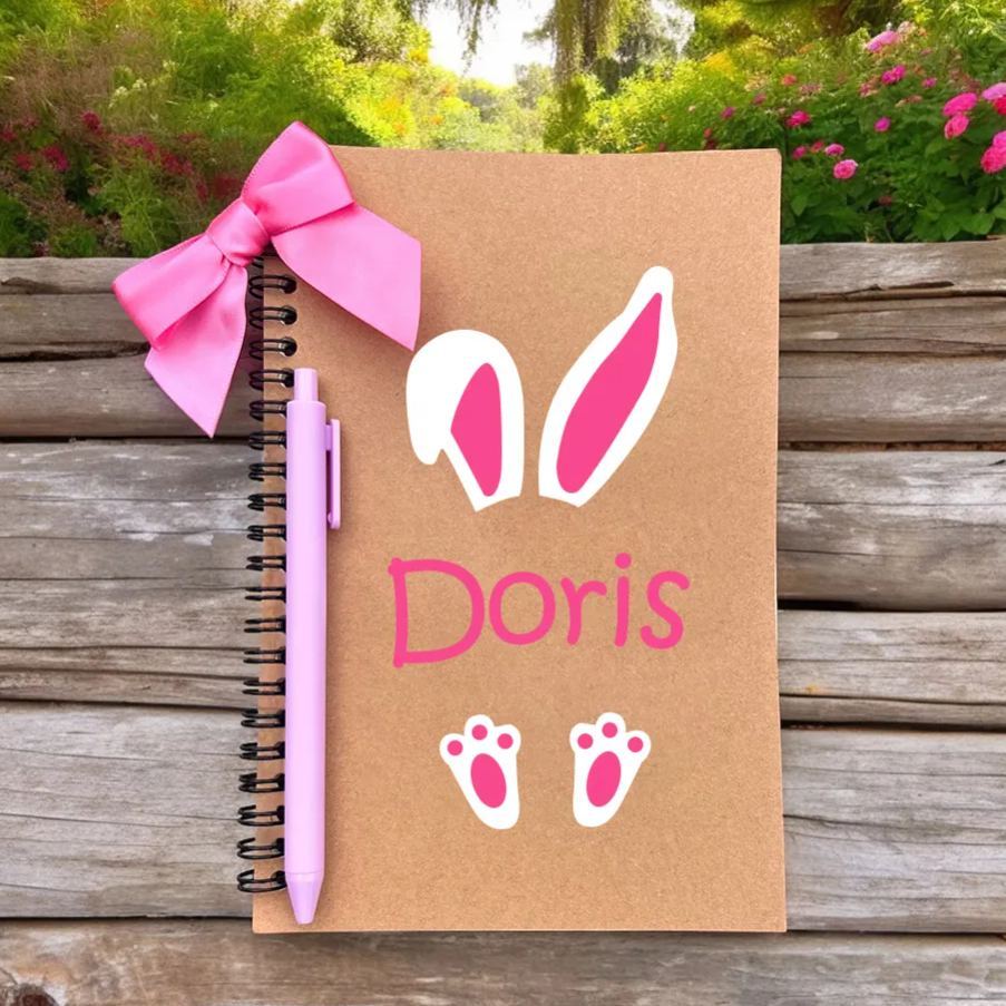 Personalized Easter Bunny Notebook and  Pen Set | CWEaster41