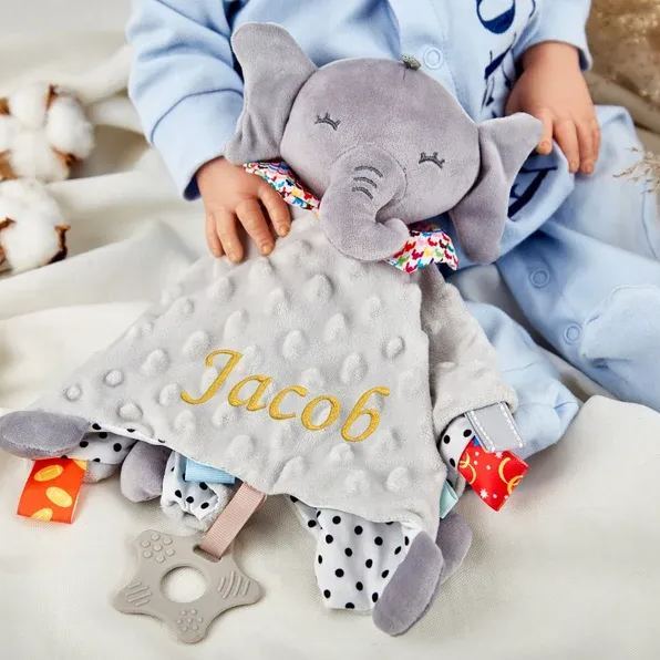 Personalized Baby Embroidery Comforter Sleep Toy | CWToy01