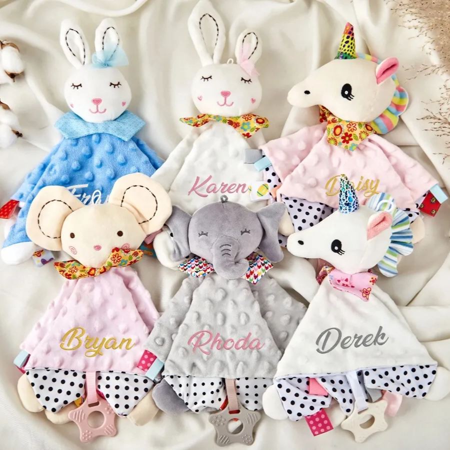 Personalized Baby Embroidery Comforter Sleep Toy | CWToy01