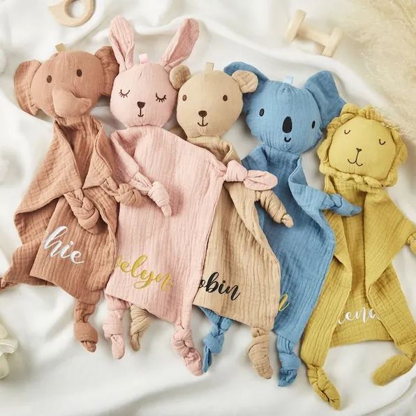 Personalized Baby Embroidery Comforter Sleep Toy | CWToy117