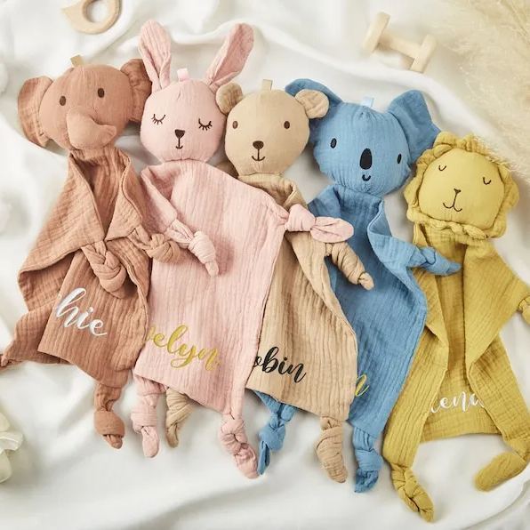 Personalized Baby Embroidery Comforter Sleep Toy | CWToy117