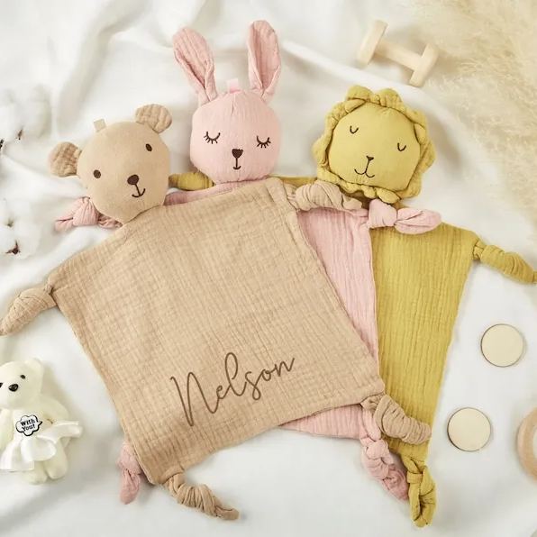 Personalized Baby Embroidery Comforter Sleep Toy | CWToy117