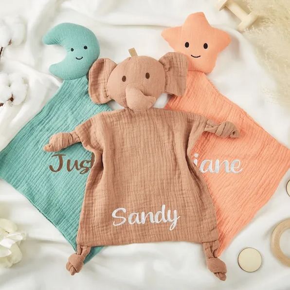 Personalized Baby Embroidery Comforter Sleep Toy | CWToy117