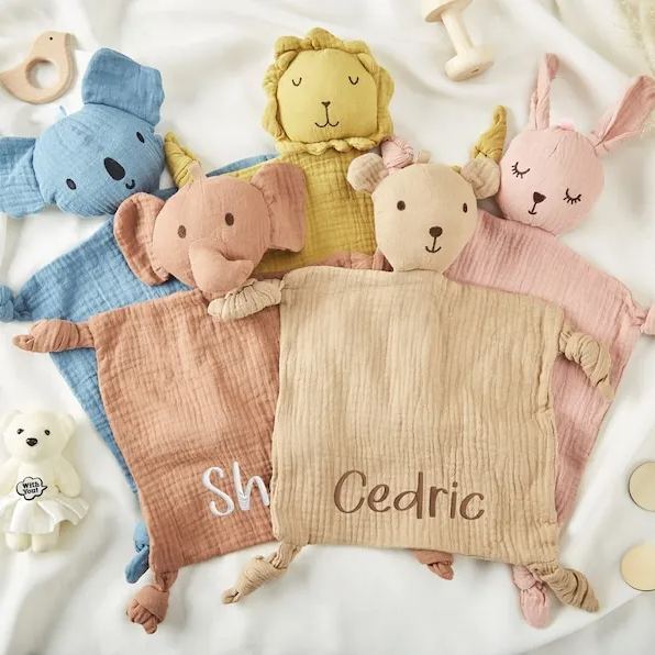 Personalized Baby Embroidery Comforter Sleep Toy | CWToy117