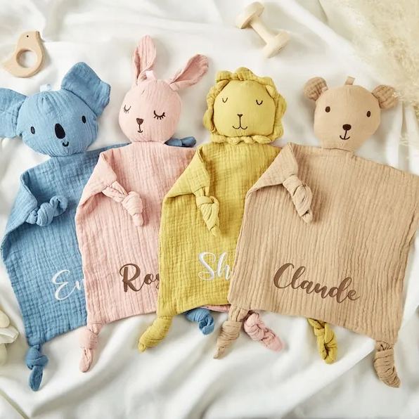 Personalized Baby Embroidery Comforter Sleep Toy | CWToy117