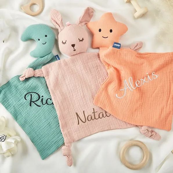 Personalized Baby Embroidery Comforter Sleep Toy | CWToy117