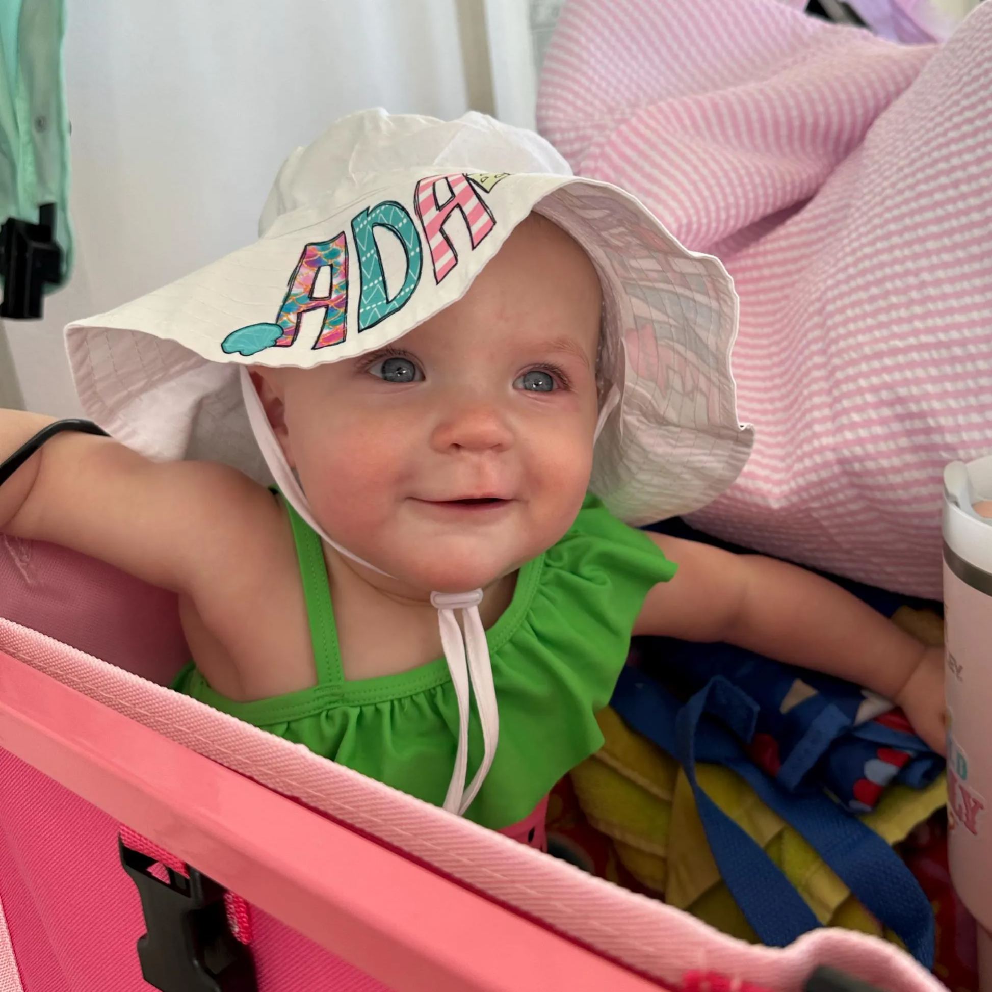 Personalized Lovely Summer Sun Protection Bucket Hat | CWBeach158