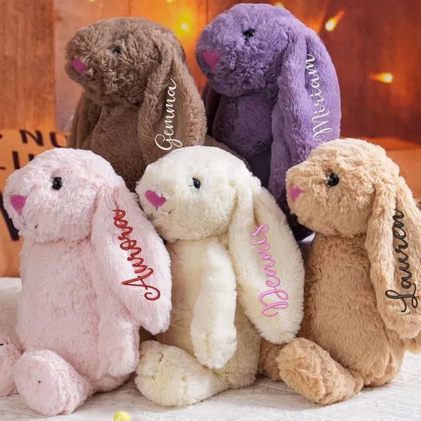 Personalized Baby Embroidery Monogrammed Bunny Rabbit | CWToy06