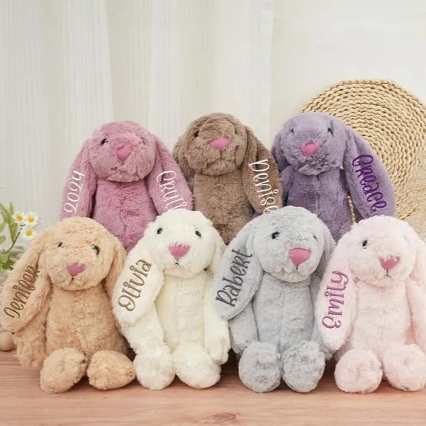 Personalized Baby Embroidery Monogrammed Bunny Rabbit | CWToy06