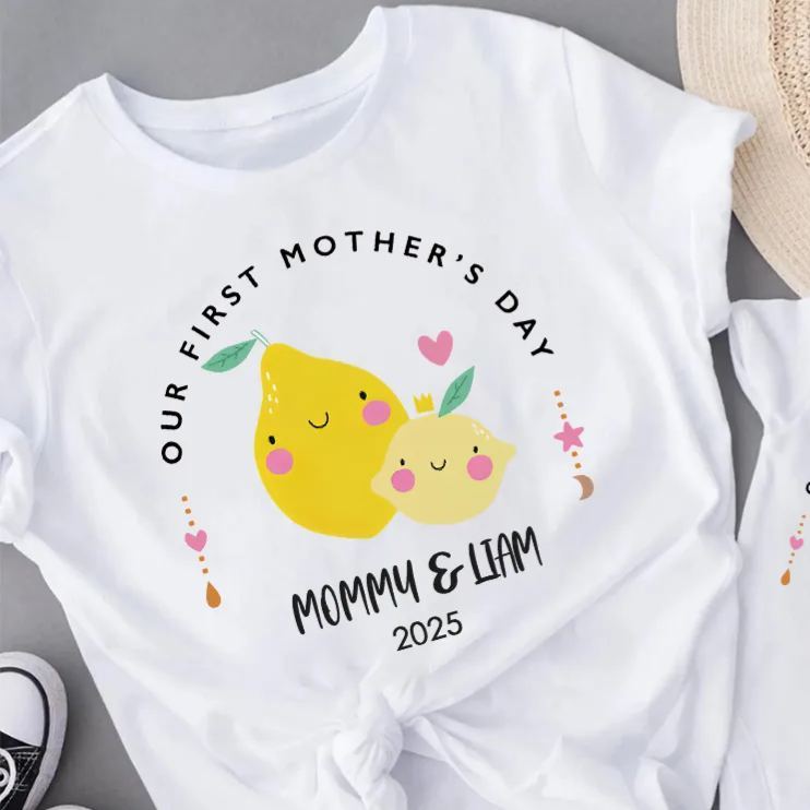 Personalized First Mother's Day Mommy and Baby Outfit | CWFamily22